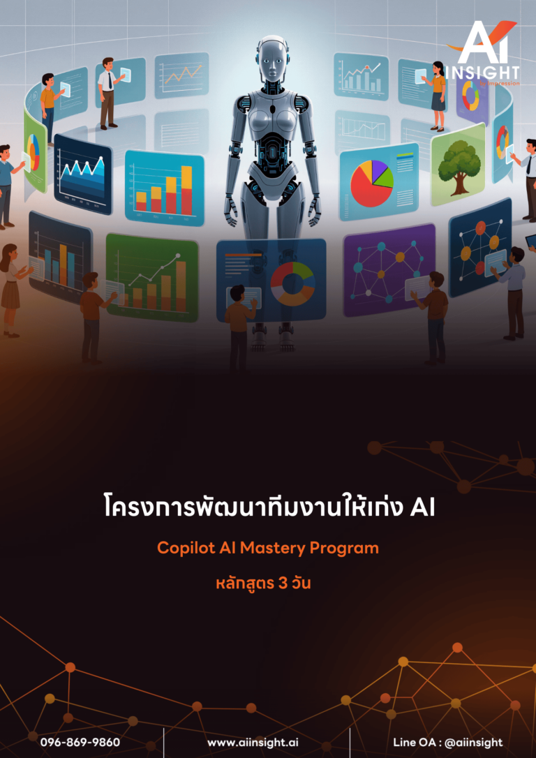 หลักสูตร โครงการพัฒนาทีมงานให้เก่ง AI (Copilot AI Mastery Program) หลักสูตร 3 วัน