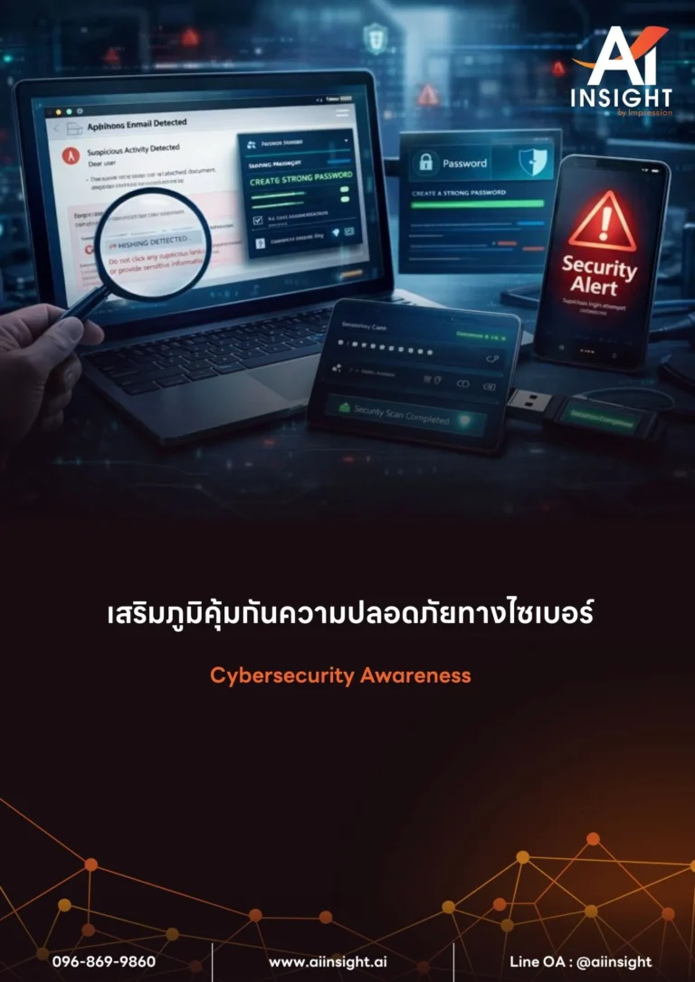 หลักสูตร เสริมภูมิคุ้มกันความปลอดภัยทางไซเบอร์ (Cybersecurity Awareness)